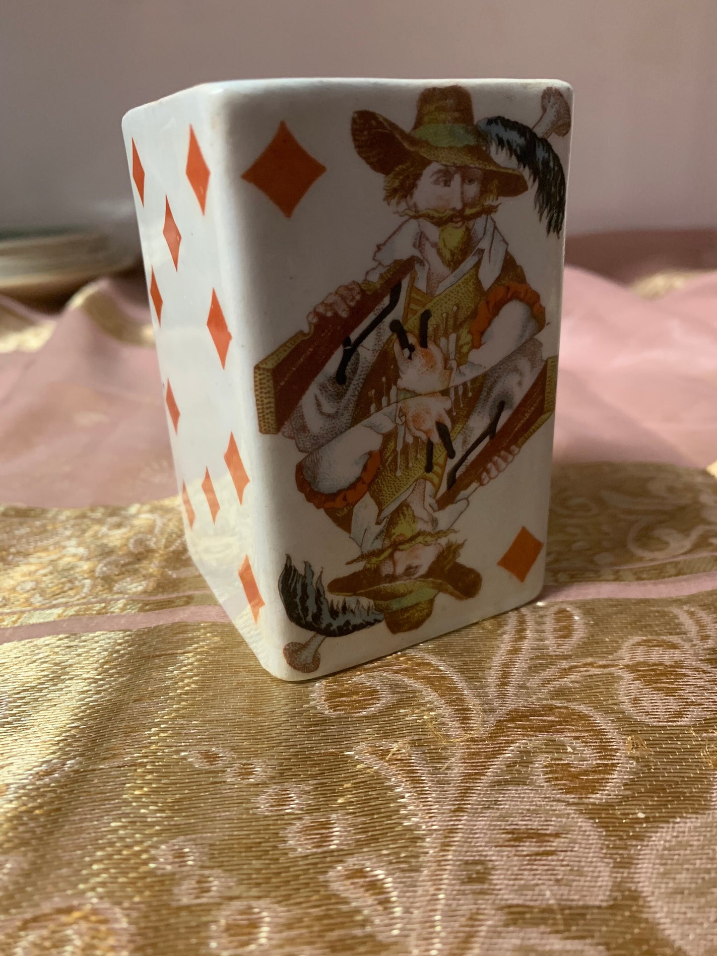 Antique Mustard Pot – Julien Mack Dijon – Playing Cards Design – Circa 1900