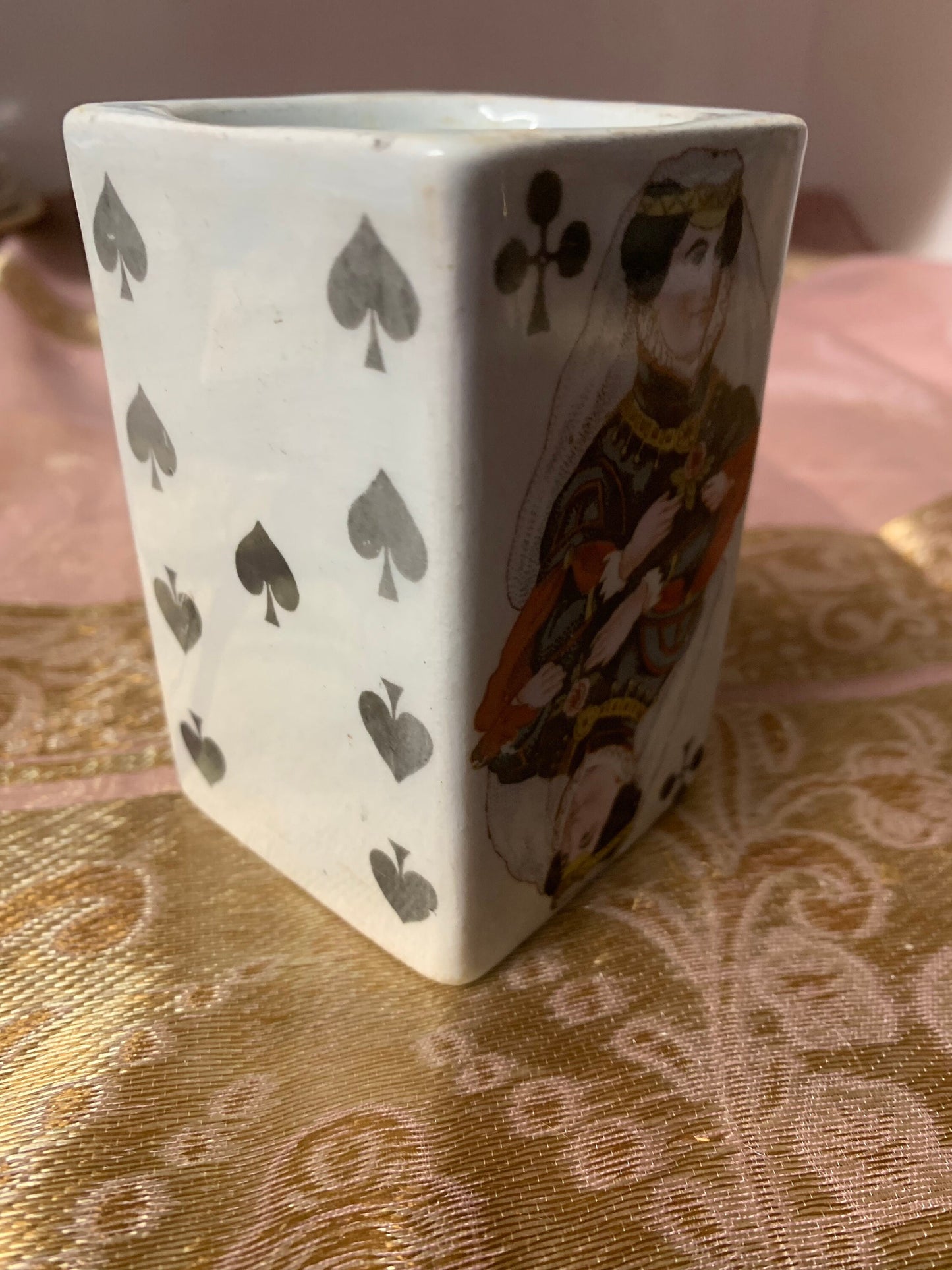 Antique Mustard Pot – Julien Mack Dijon – Playing Cards Design – Circa 1900