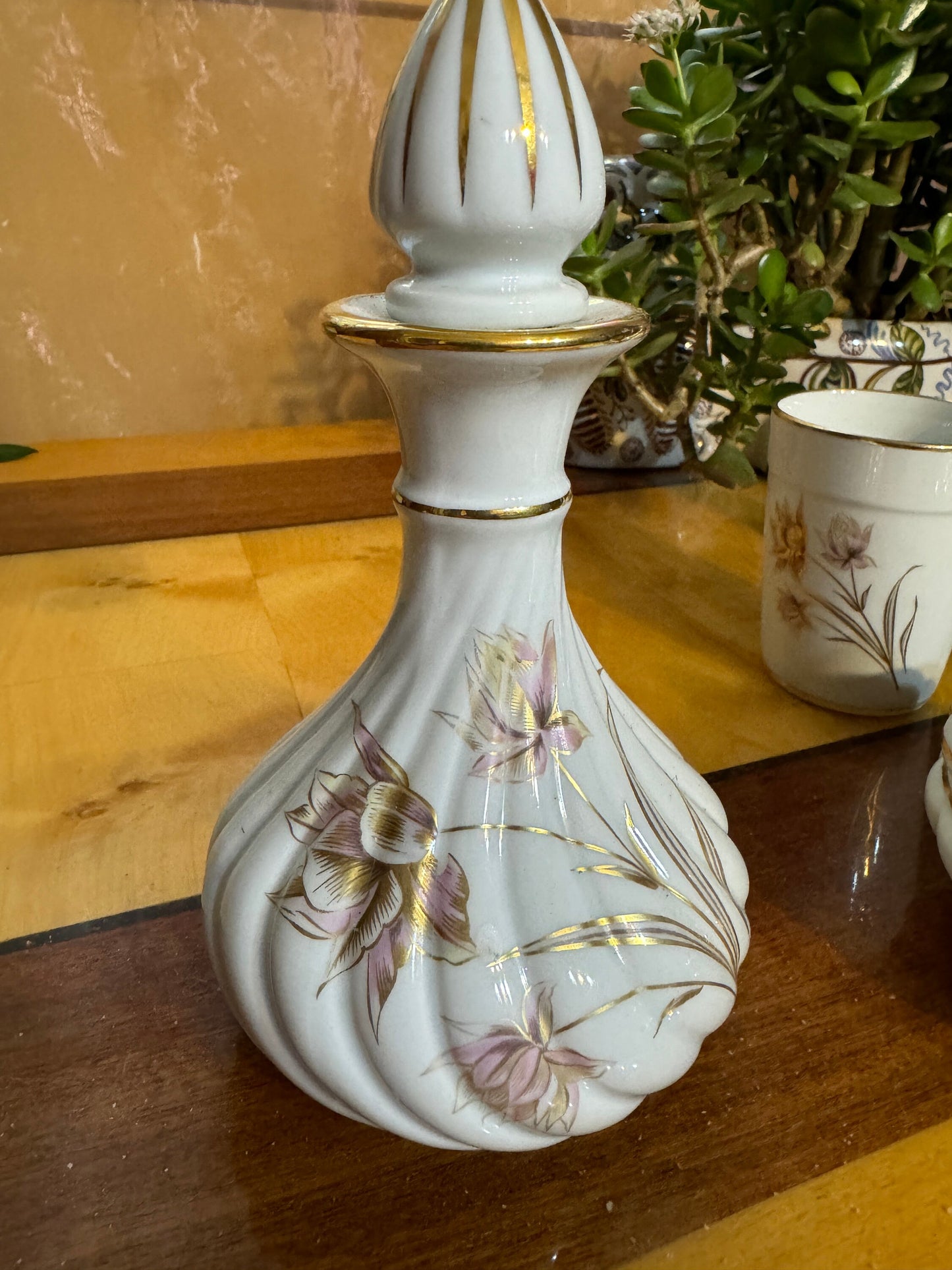 Vintage French Porcelain Vanity Set – P. Dussault Mehun – ca. 1950s