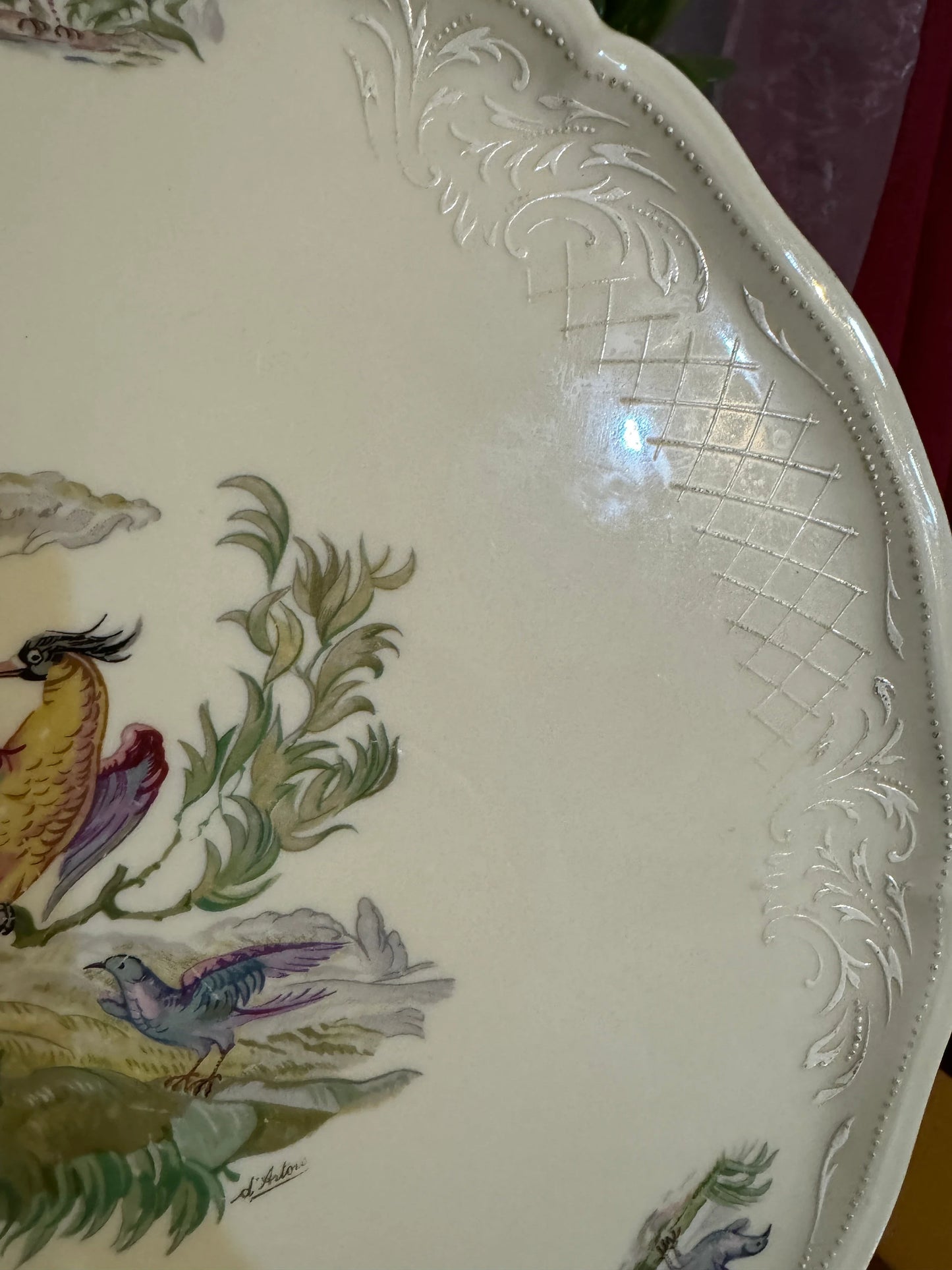Antique Limoges Porcelain Plate – Fabrique Royale – ca. 1880–1900