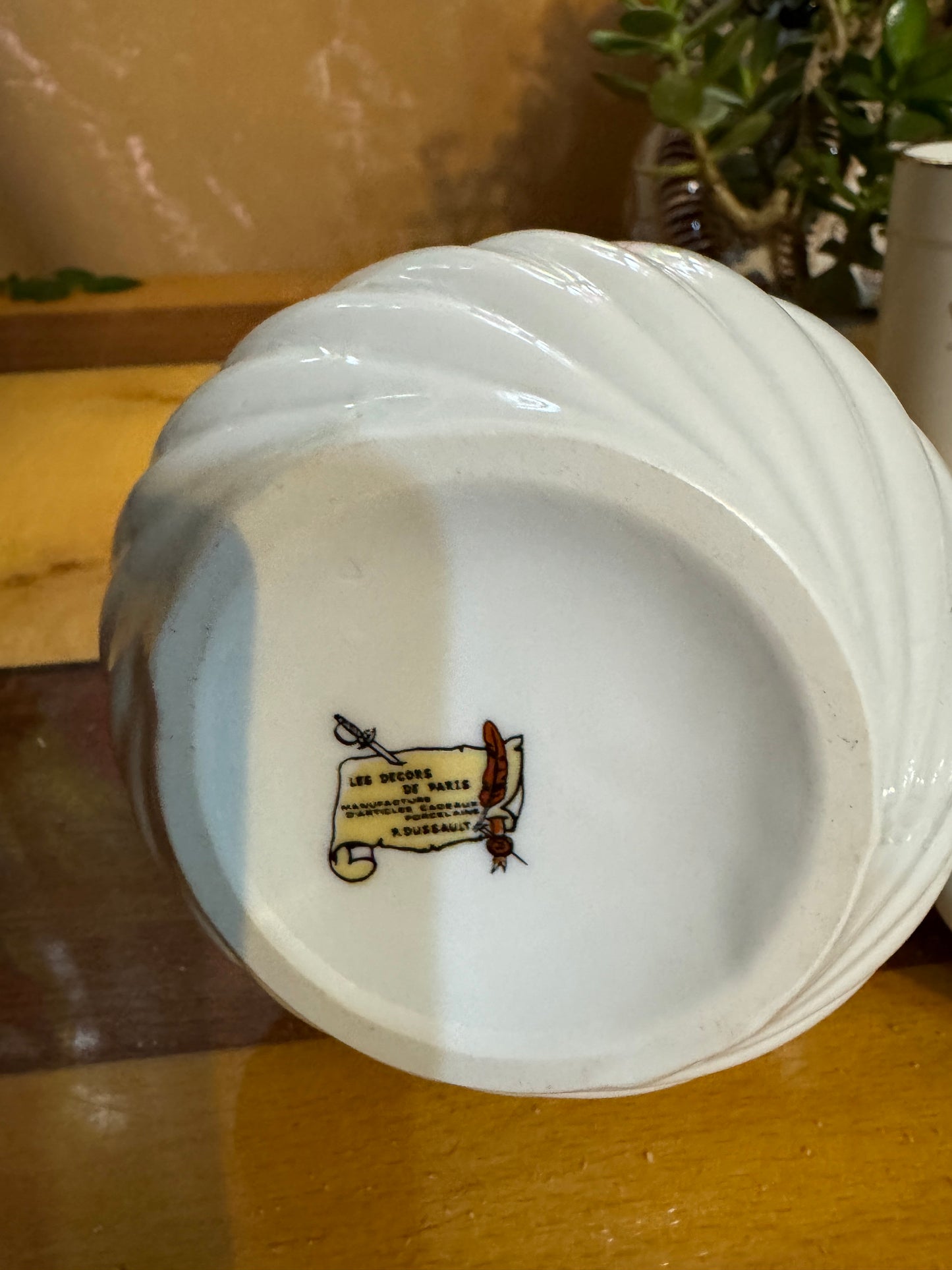 Vintage French Porcelain Vanity Set – P. Dussault Mehun – ca. 1950s