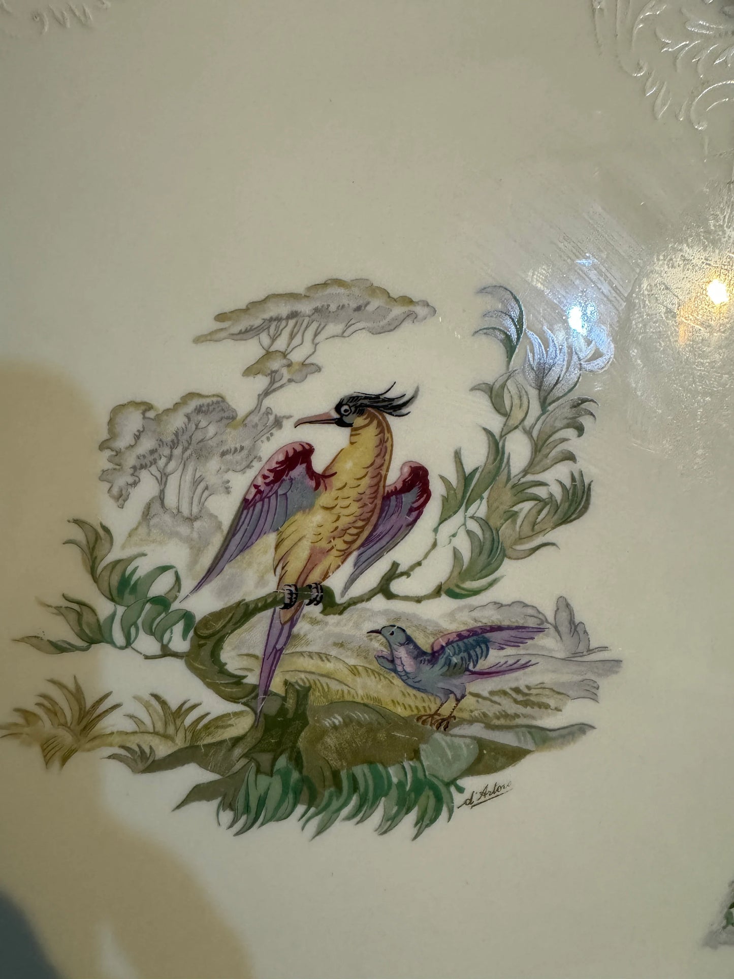 Antique Limoges Porcelain Plate – Fabrique Royale – ca. 1880–1900
