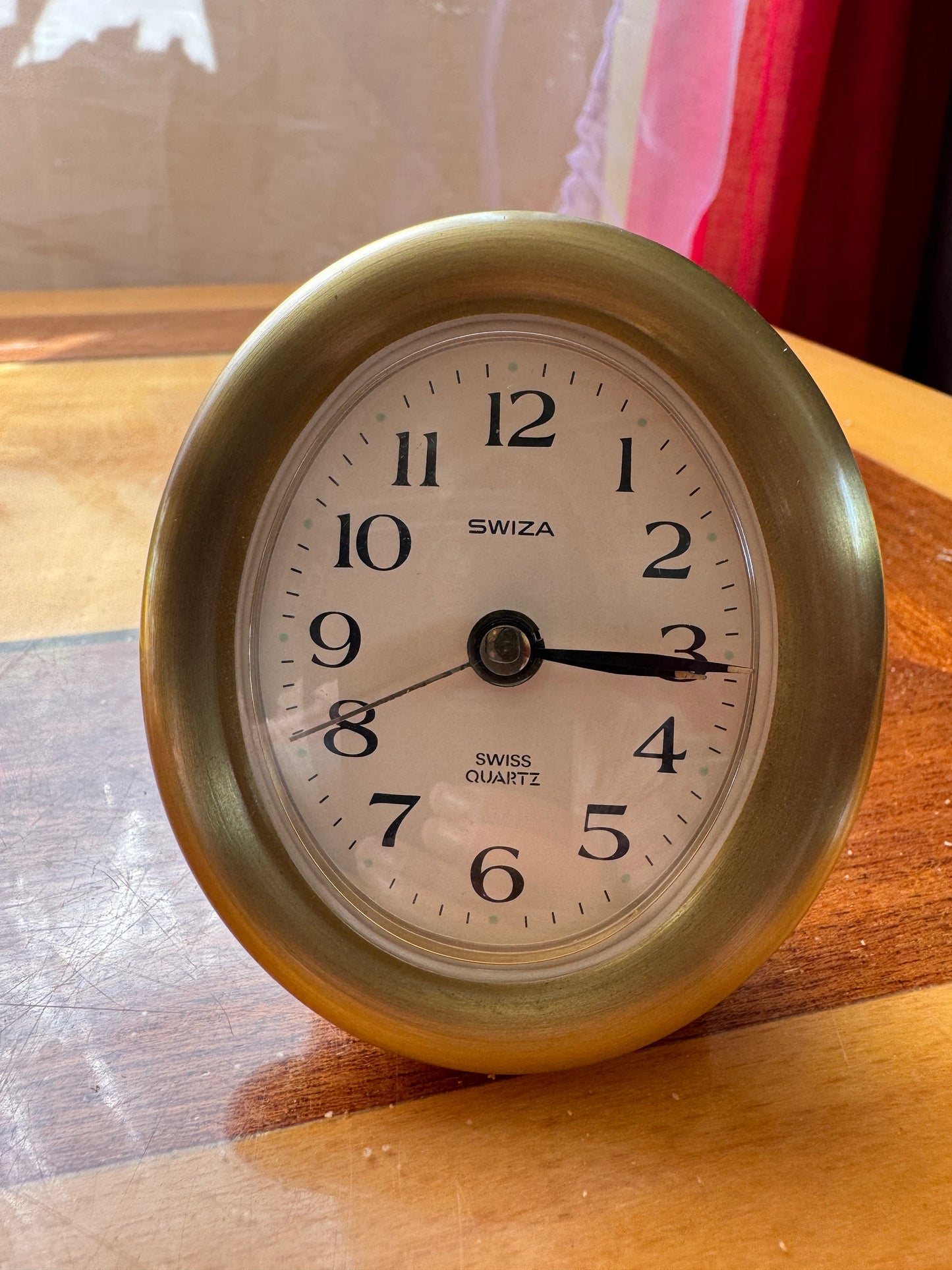 SWIZA Swiss Brass Alarm Clock – New Old Stock in Box, Swiss Precision, Luxury Gift, 1994