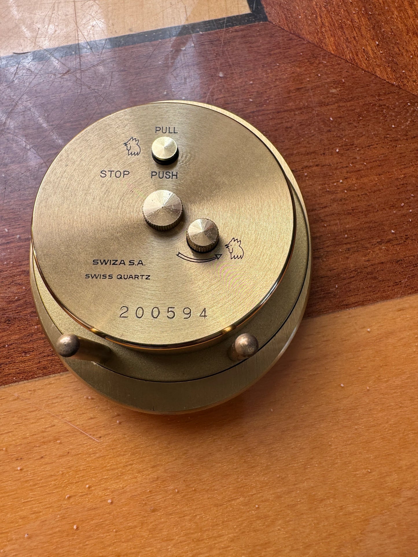 SWIZA Swiss Brass Alarm Clock – New Old Stock in Box, Swiss Precision, Luxury Gift, 1994