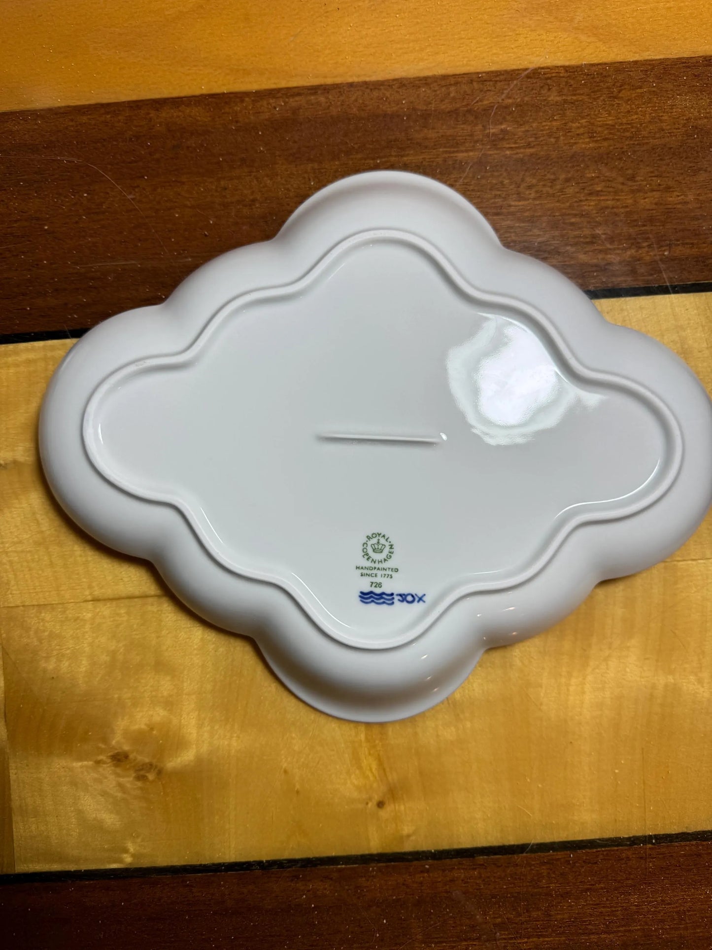 Royal Copenhagen Blue Fluted Quatrefoil Dish – Handpainted Porcelain with Original Box