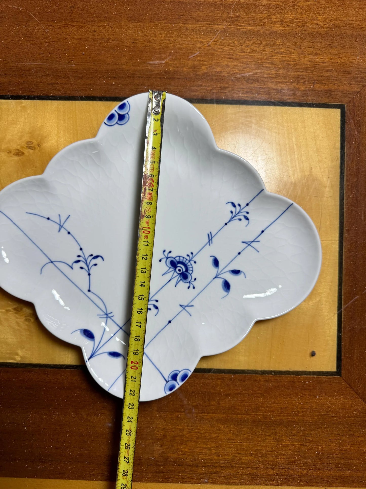 Royal Copenhagen Blue Fluted Quatrefoil Dish – Handpainted Porcelain with Original Box