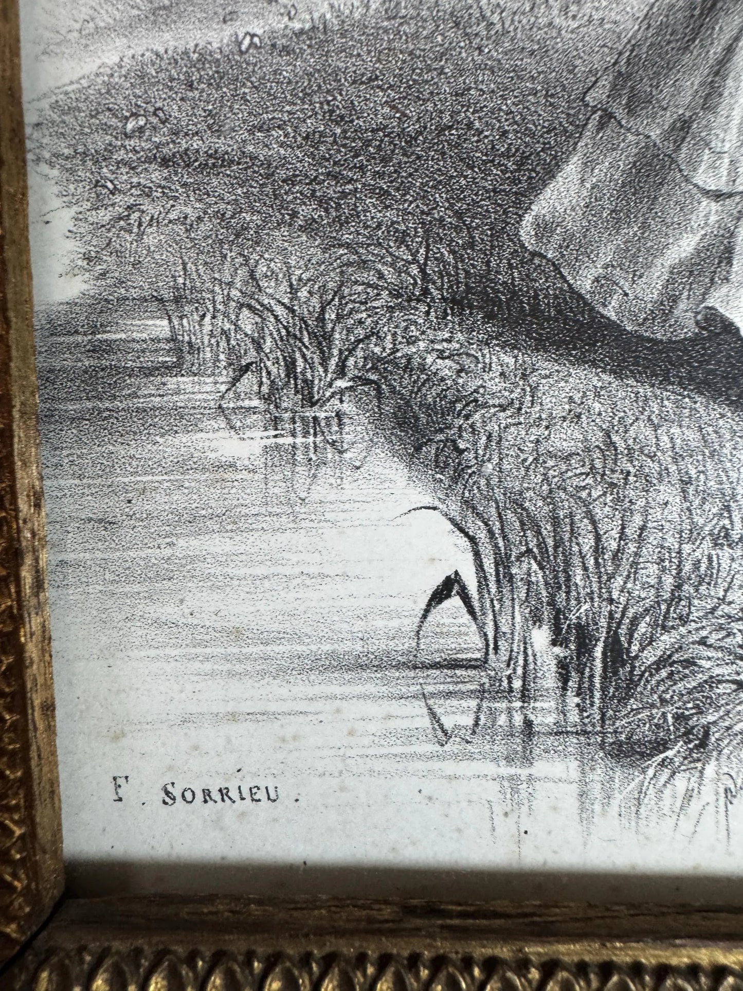 Antique Lithograph Pair by Frédéric Sorrieu – 19th Century French Romantic Art – Framed