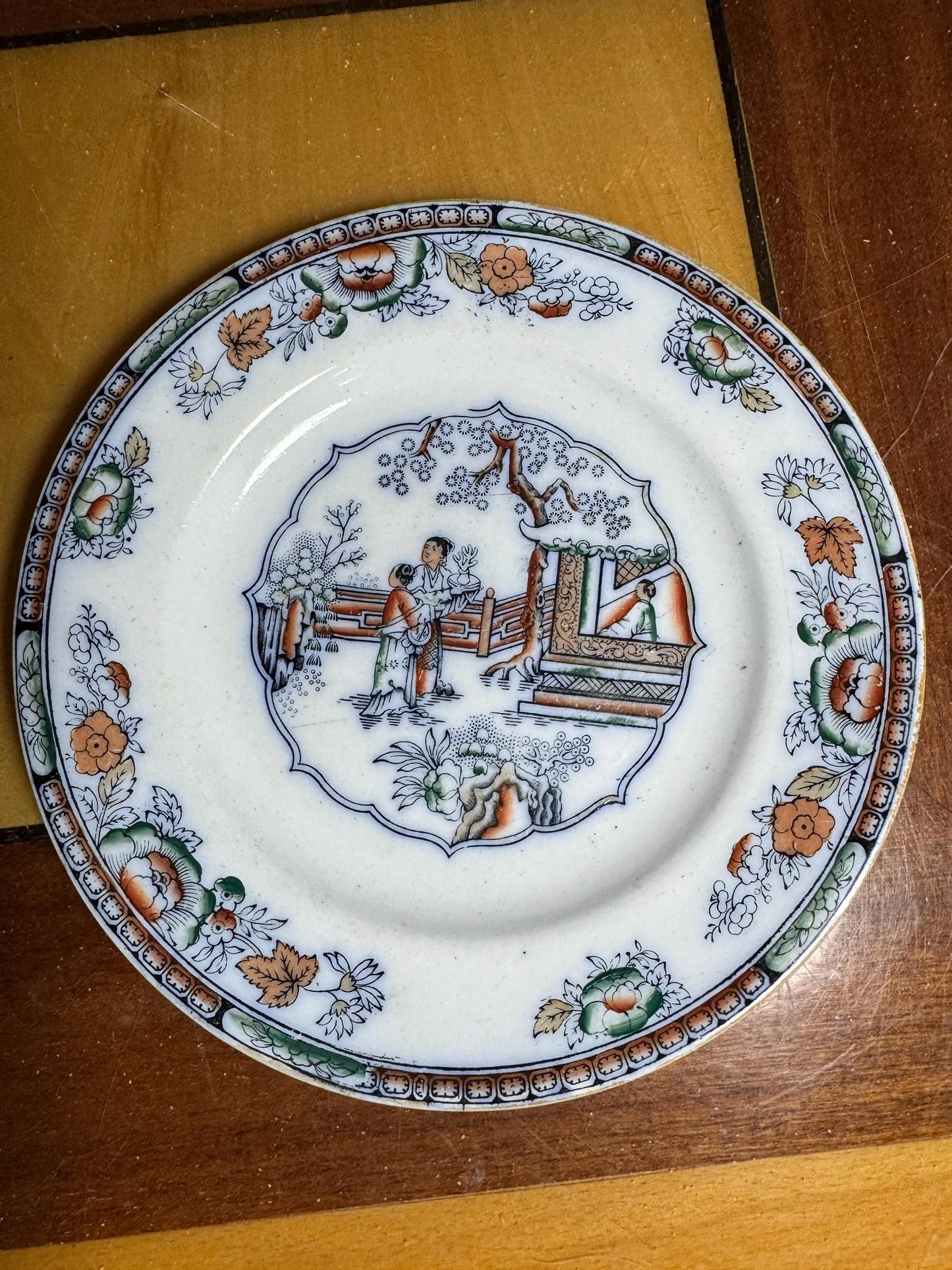 Antique English Plate “Chinese Pattern” – L.S.&S. Staffordshire – 19th Century