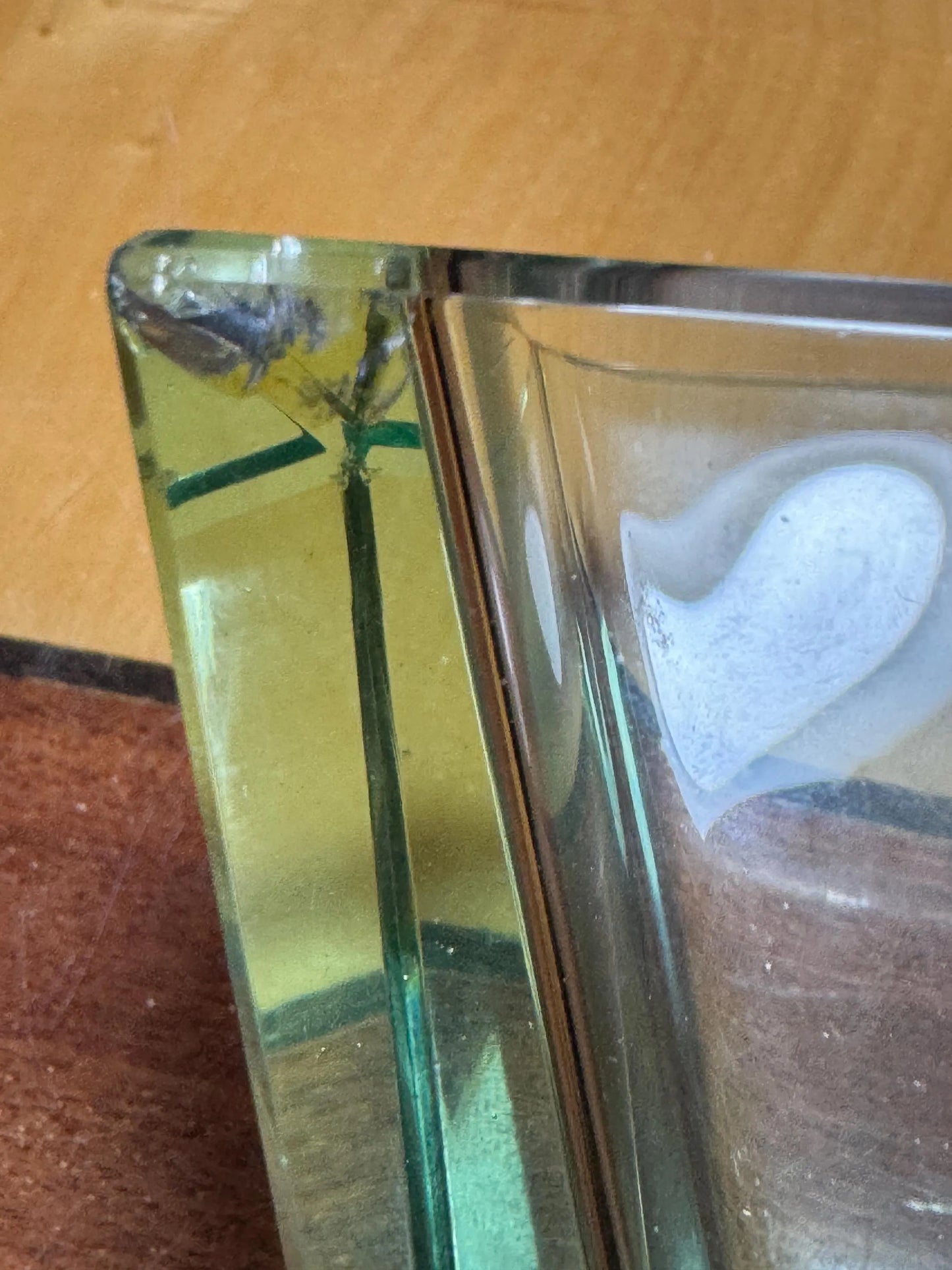 Signed Daum Nancy Crystal Vase – Art Nouveau Green Glass, France