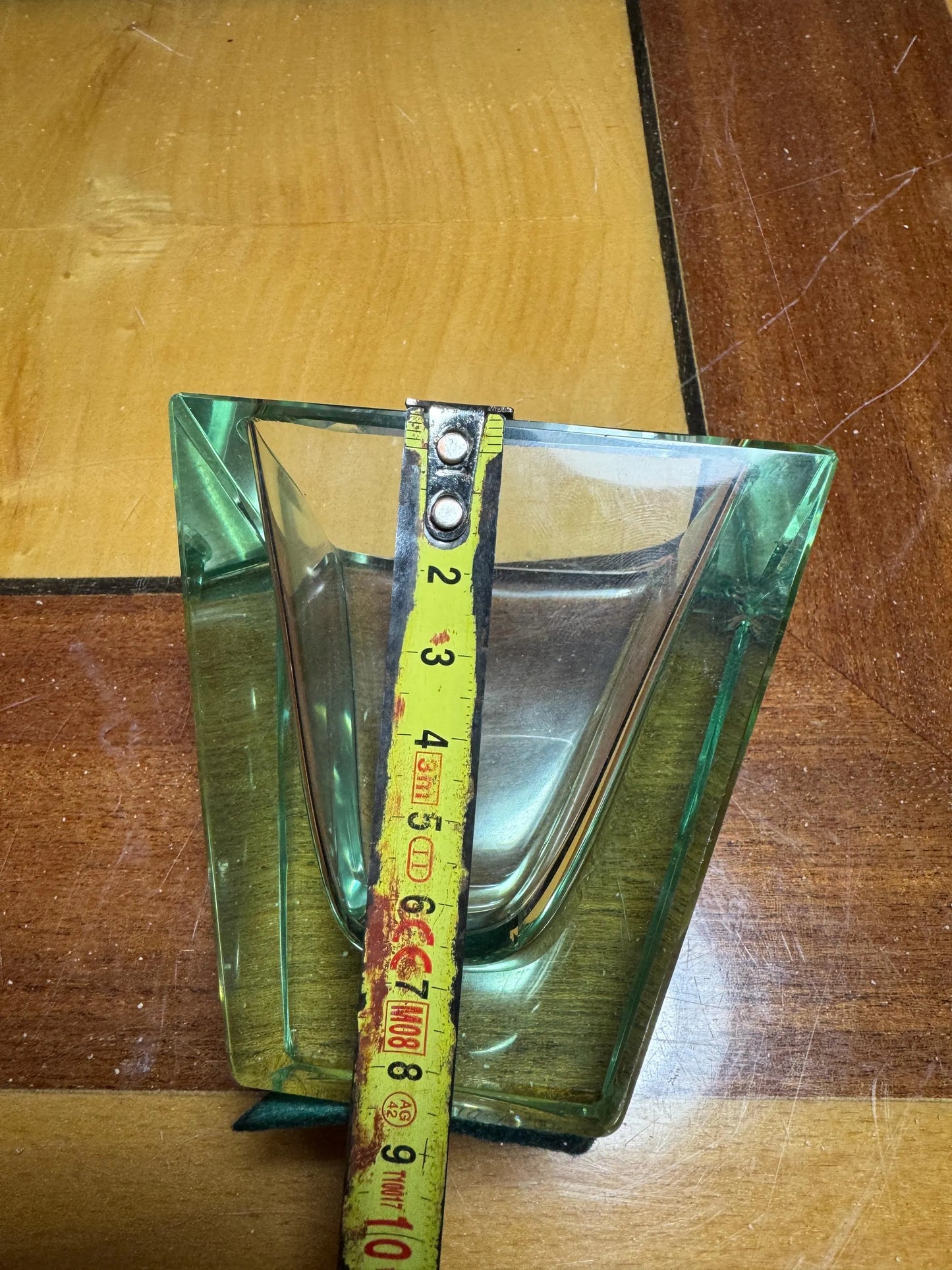 Signed Daum Nancy Crystal Vase – Art Nouveau Green Glass, France