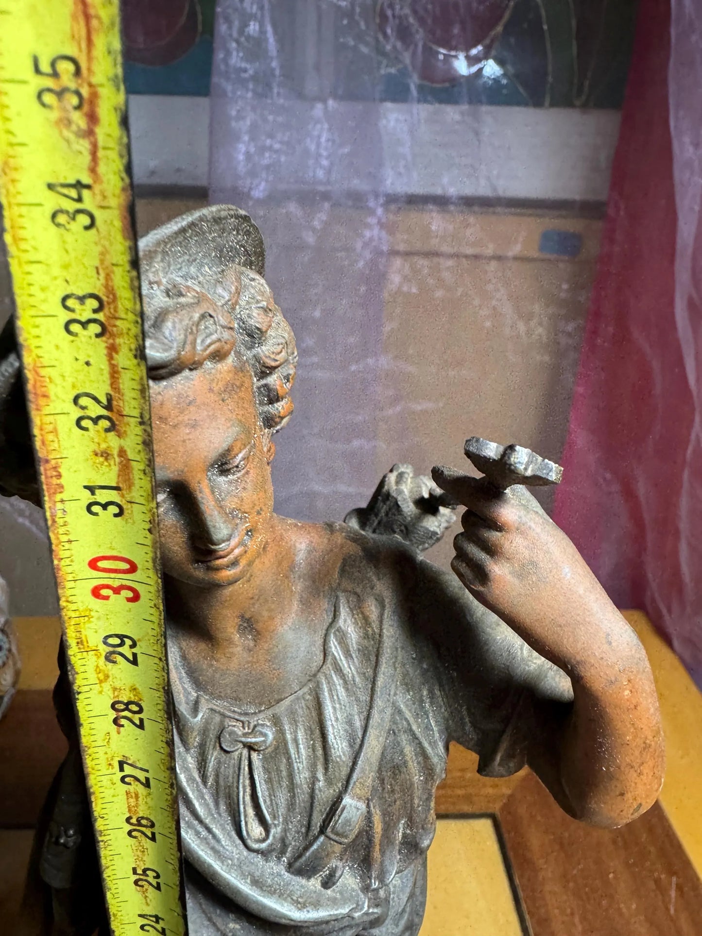 Antique French Spelter Sculpture – 'Greek Hunter' – Paris Foundry, c.1900 – Made in France – 34 cm