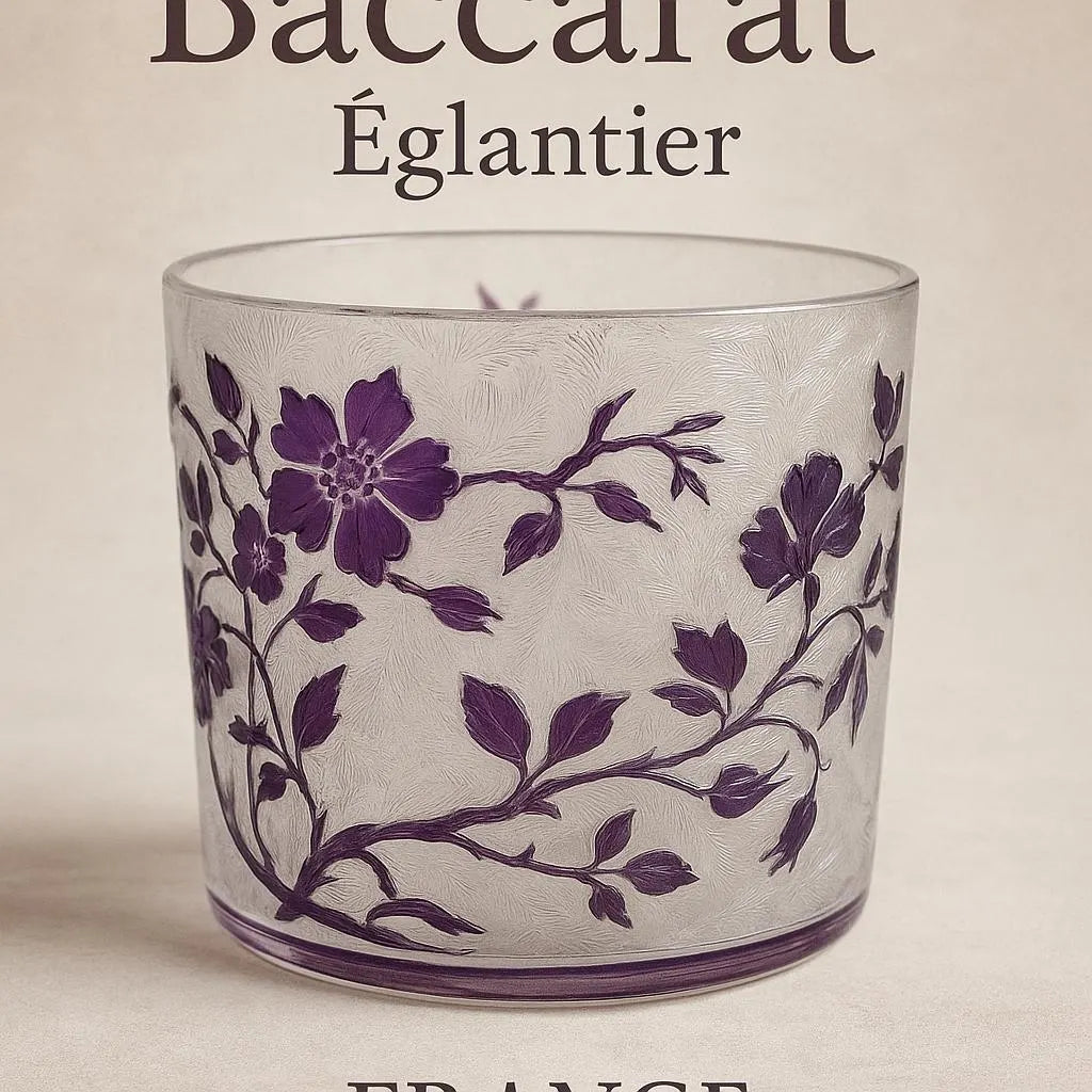 Antique Baccarat Crystal Vase – Églantier Pattern – Art Nouveau – France c. 1900