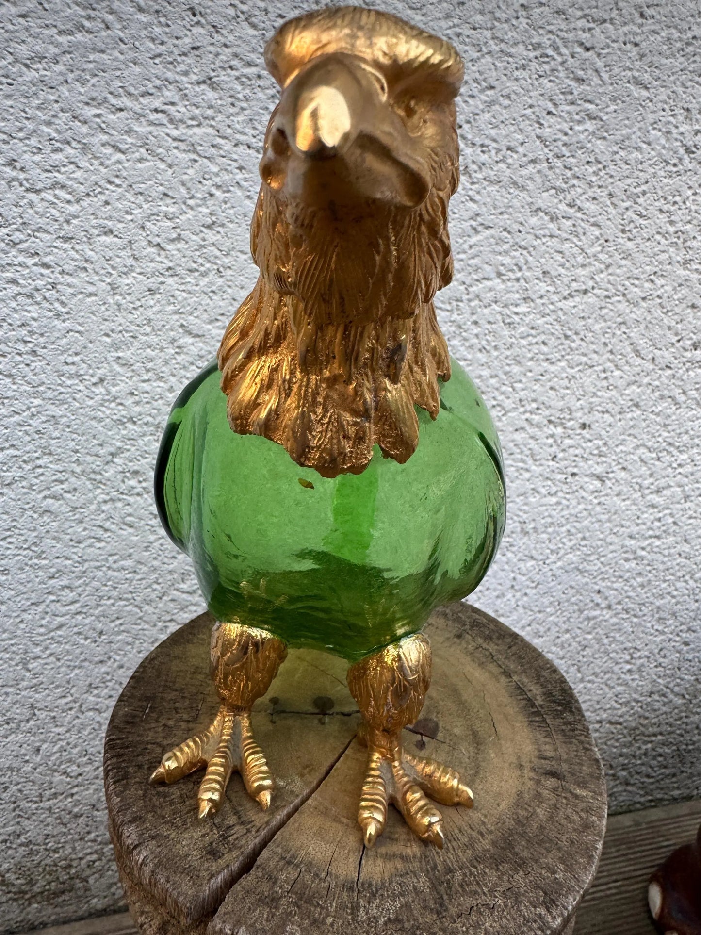 Luxury Vintage Glass & Gilt Bronze Eagle Decanter – Rare Collector Piece