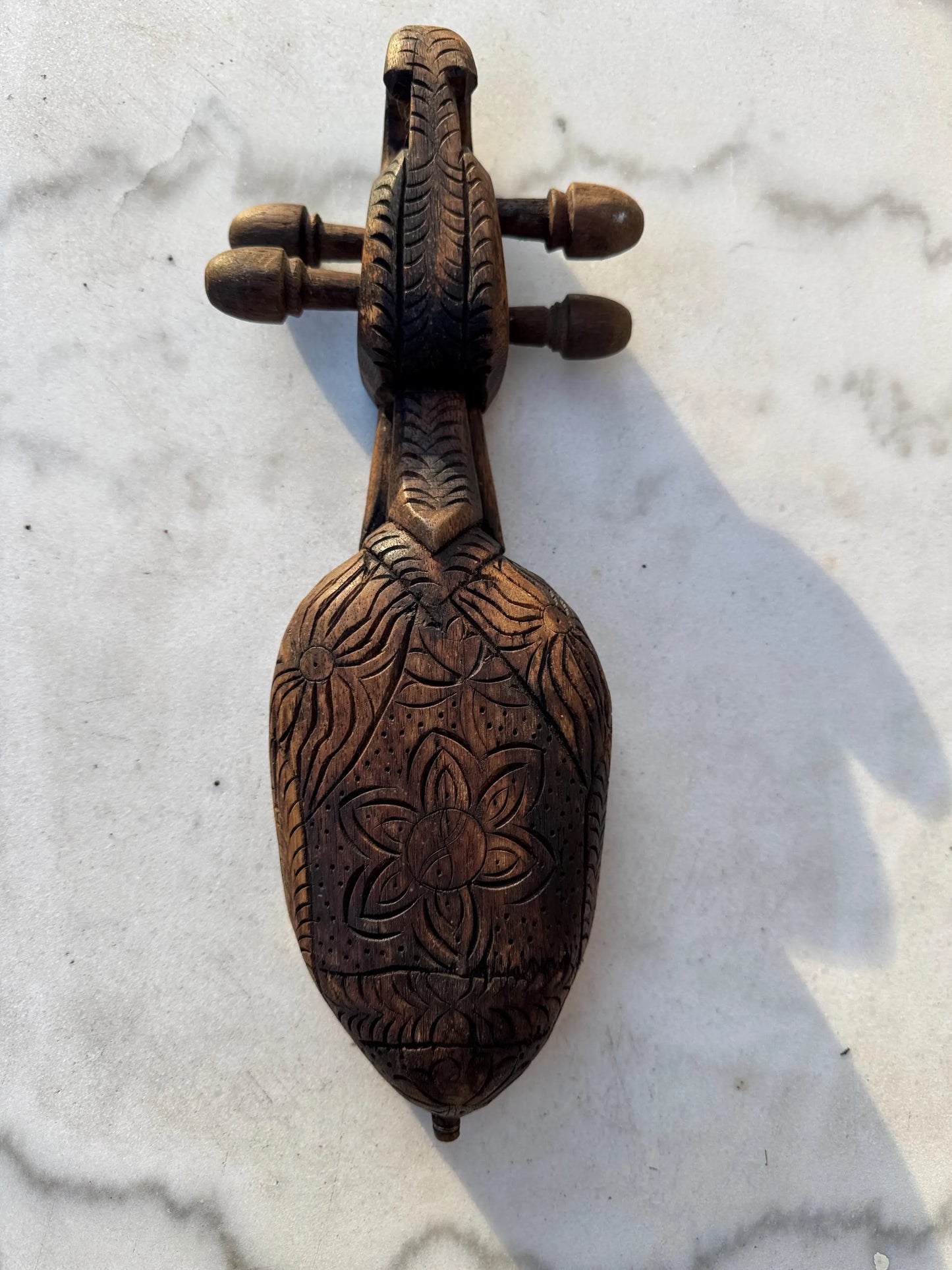 Antique Hand-Carved Nepali Sarangi – Himalayan Folk String Instrument