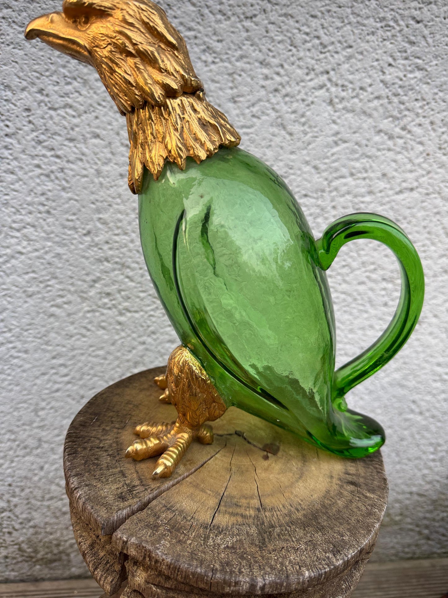 Luxury Vintage Glass & Gilt Bronze Eagle Decanter – Rare Collector Piece