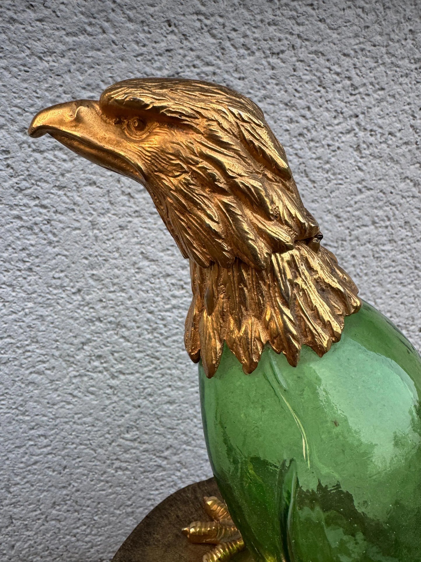 Luxury Vintage Glass & Gilt Bronze Eagle Decanter – Rare Collector Piece