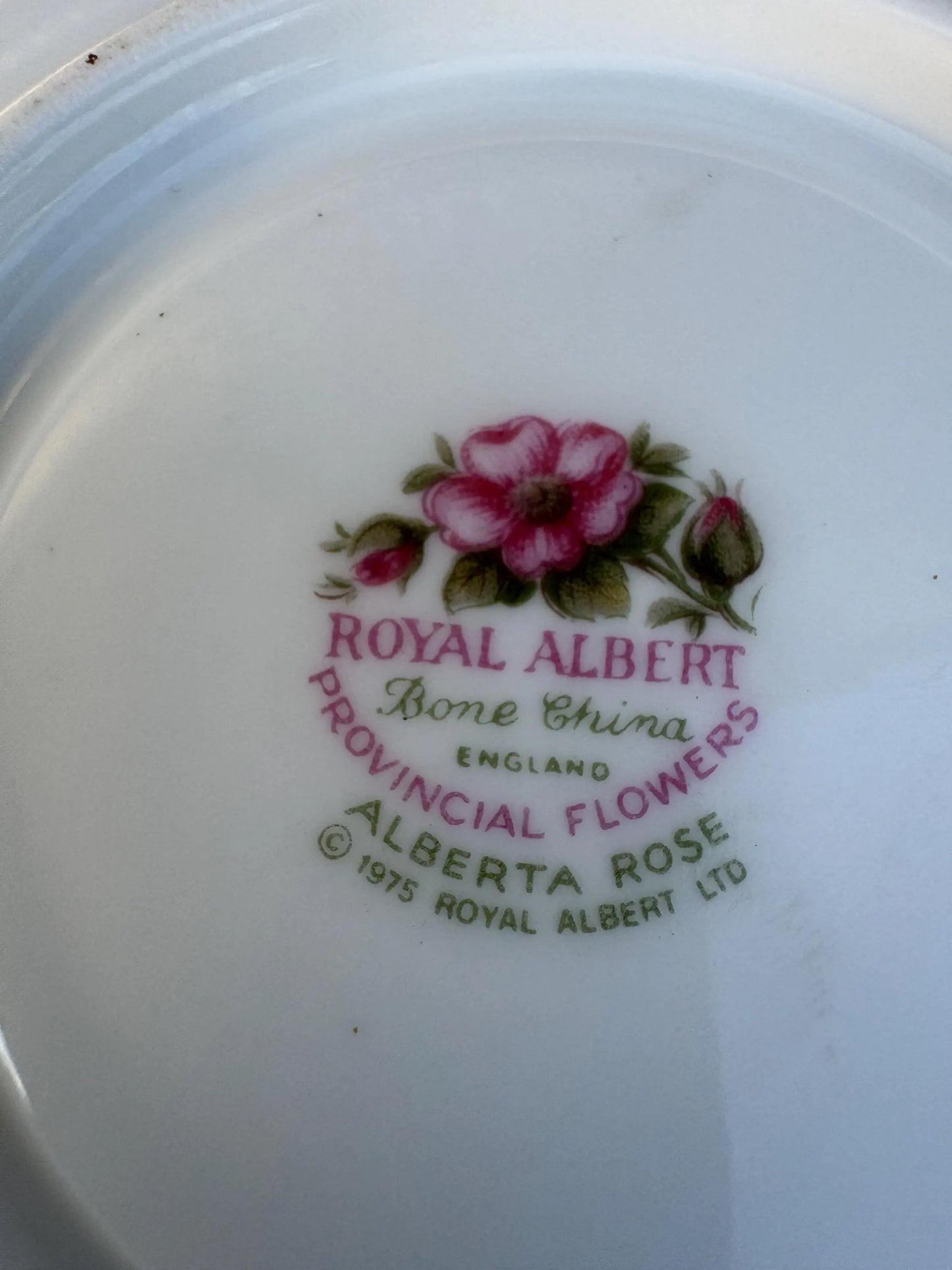 Royal Albert Alberta Rose Tea Cup & Saucer – 1975 Provincial Flowers